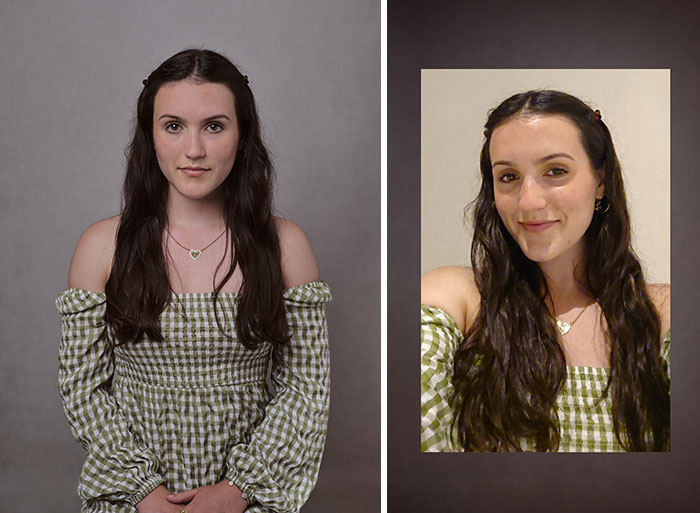 To Explore The Effects Of Social Media And Filters On Young Women, I Asked 12 Brave Females To Take A Selfie And Then Photographed Them With A Professional Camera