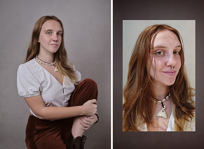 To Explore The Effects Of Social Media And Filters On Young Women, I Asked 12 Brave Females To Take A Selfie And Then Photographed Them With A Professional Camera