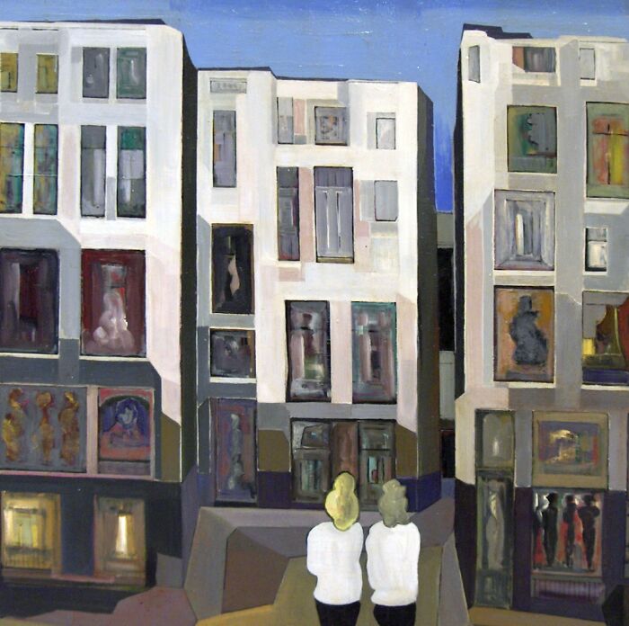 The Twin by Gustaaf Sorel, oil on panel, 1960