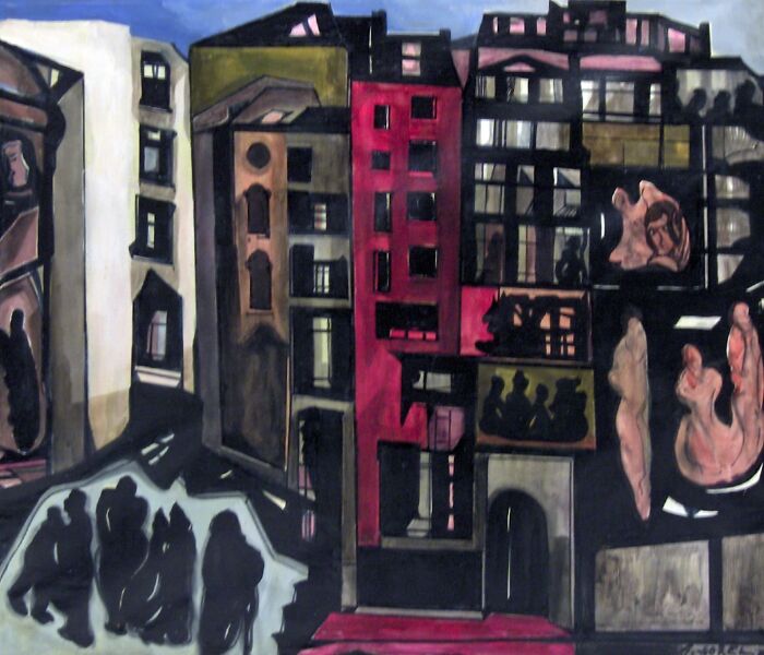 De Verloren Stappen by Gustaaf Sorel, oil on canvas, 1981