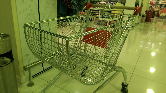 Looks Nice, But Is A Nightmare To Stack Your Groceries In As You Walk Around The Store