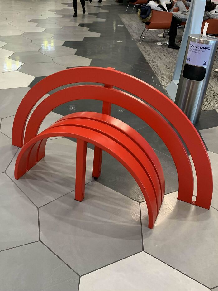 Rainbow?? Bench?? At Laguardia Airport
