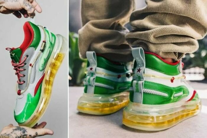 Limited Edition Heineken Shoes With Lager Filled Soles