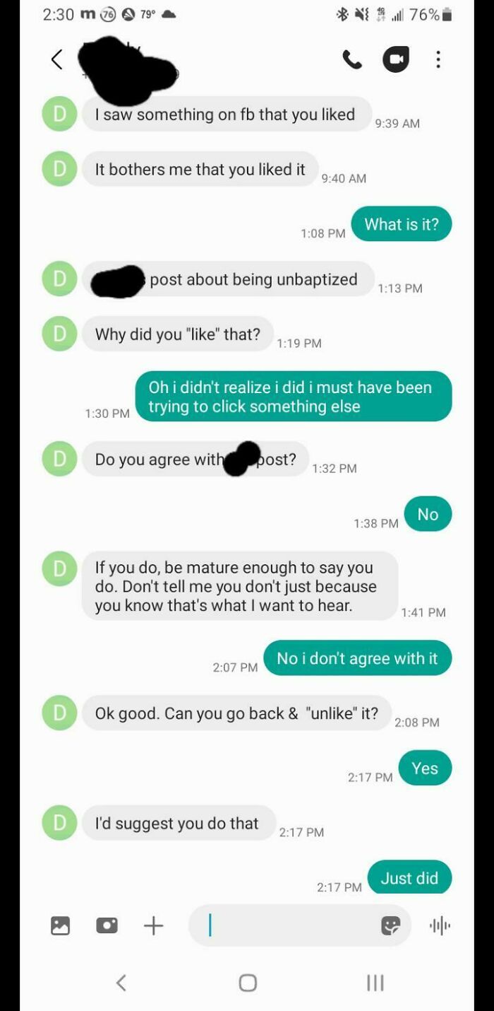 I Am 22 Years Old, Living On My Own With My Husband, And My Dad Still Trys To Control What I Do