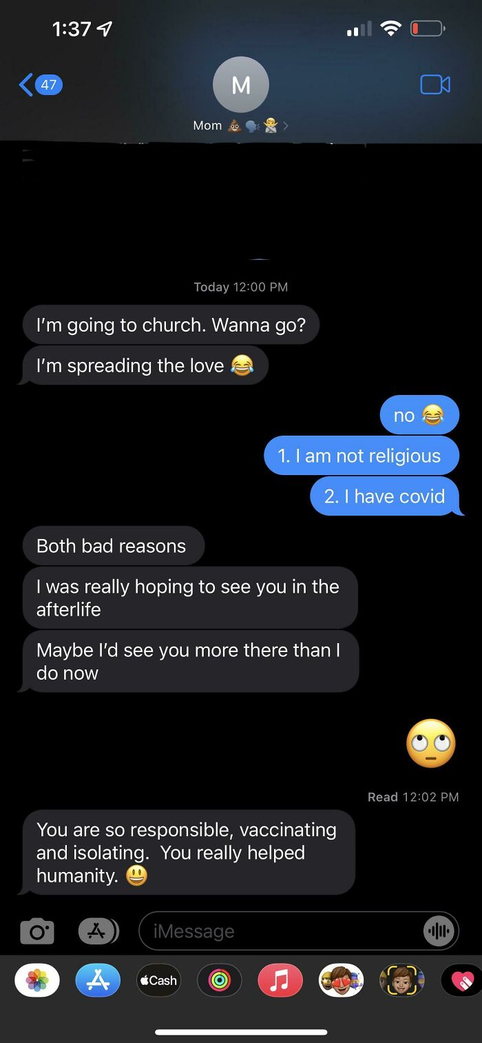 My Mom Invites Me To Church With Her For The 457th Time While Knowing I Have Covid