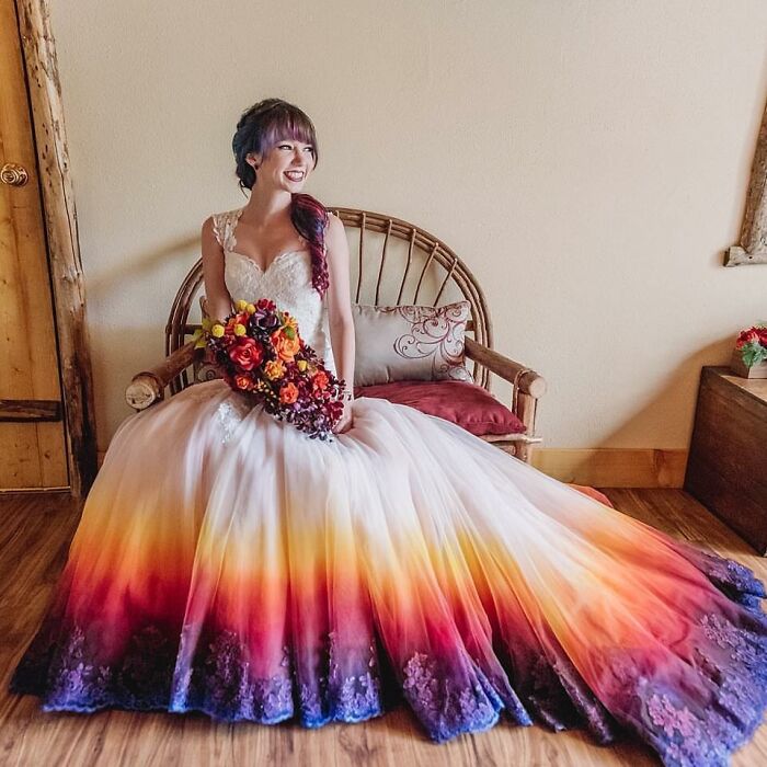 Tie Dyed Wedding Dress