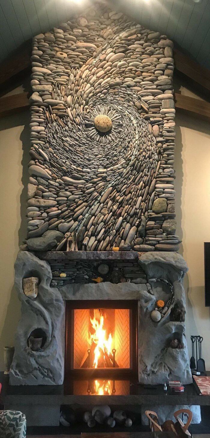 Natural Stone Fireplace