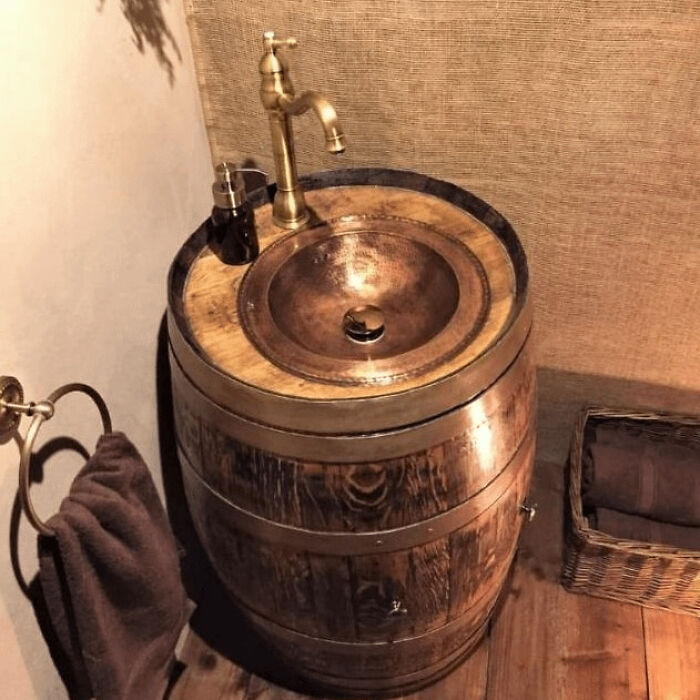 Whisky Barrel Sink