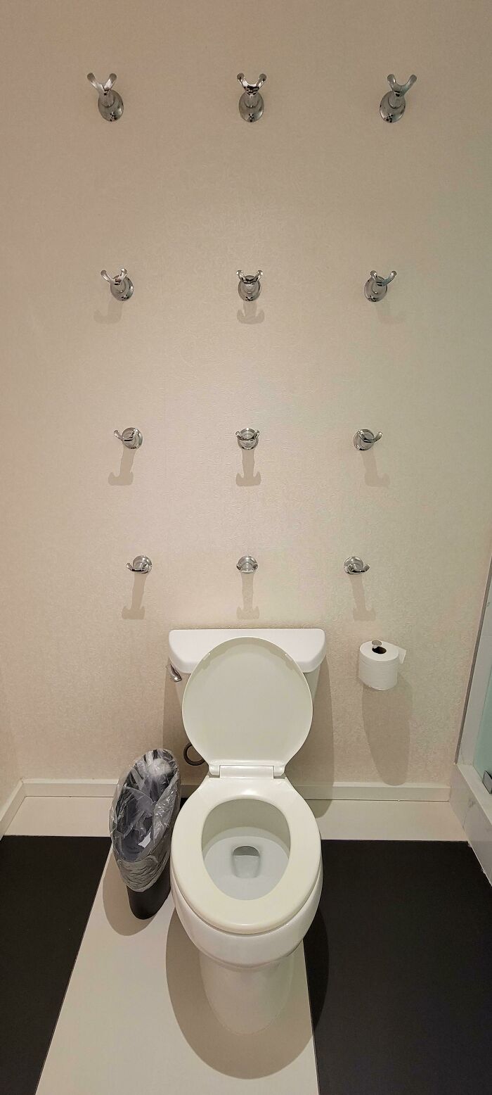 My Hotel Bathroom Has 12 Towel Hooks