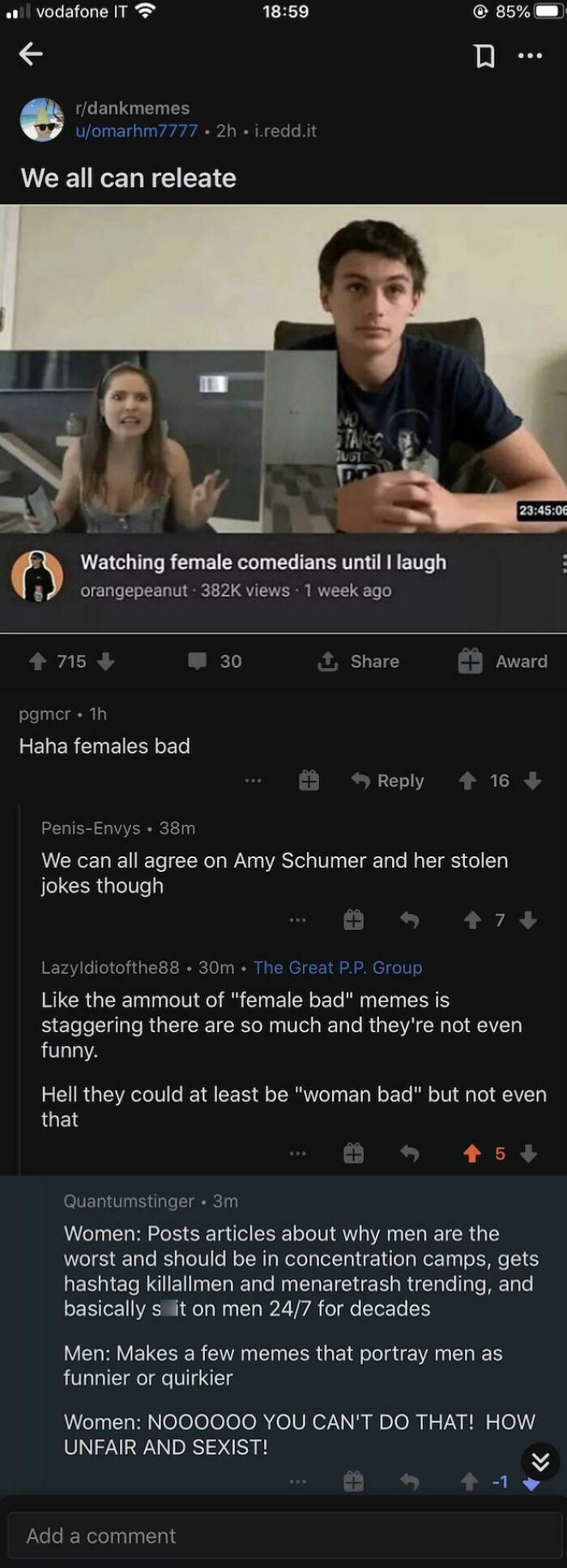 Lol Women Want To Kill All Men, Look At Me My Gender Is So Much Funnier Than Yours
