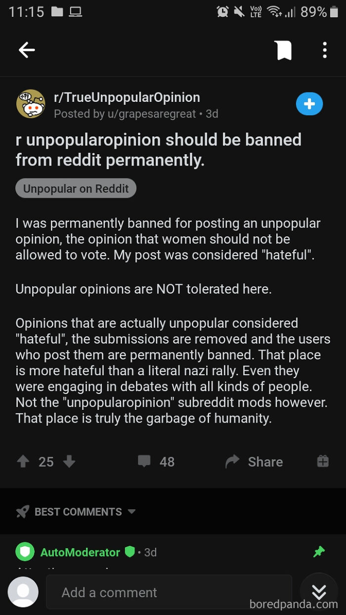 Rule Number 4 Says No Sexism, What Did He Expect??