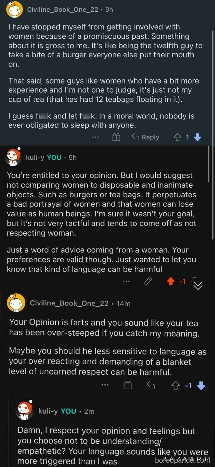 Man Refuses To Stop Comparing Women To Objects