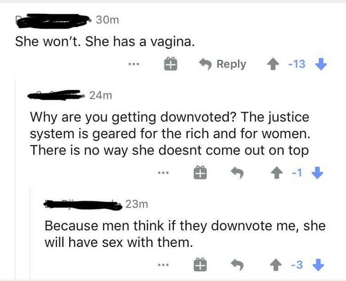 Pontifications On The Likelihood Of A Woman Going To Jail