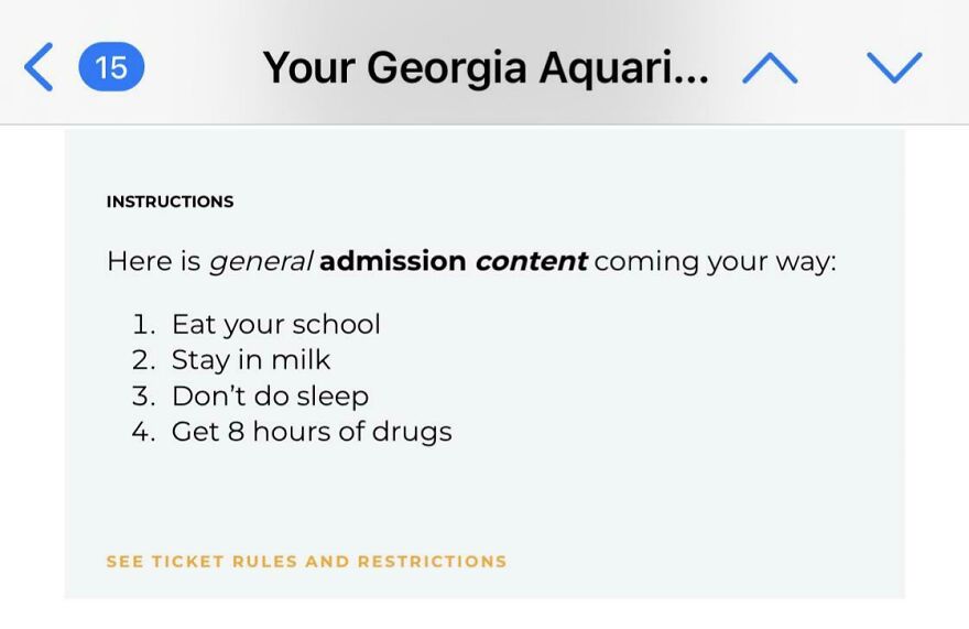 The Georgia Aquarium Welcome Email Has Some Solid Advice To Make Your Visit Enjoyable