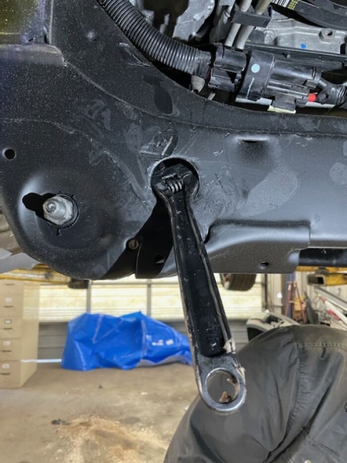 Undercoated Wrench Found Welded Into In A Fully Boxed Section Of A New Frame For A T1 Escalade... Someone Got Fired At The Start Of A Shift