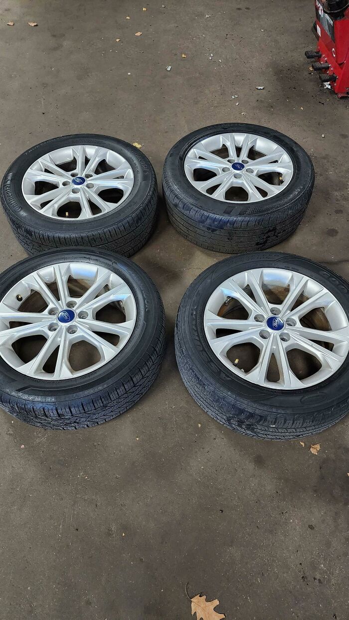 One Car. Four Different Brands Of Tire