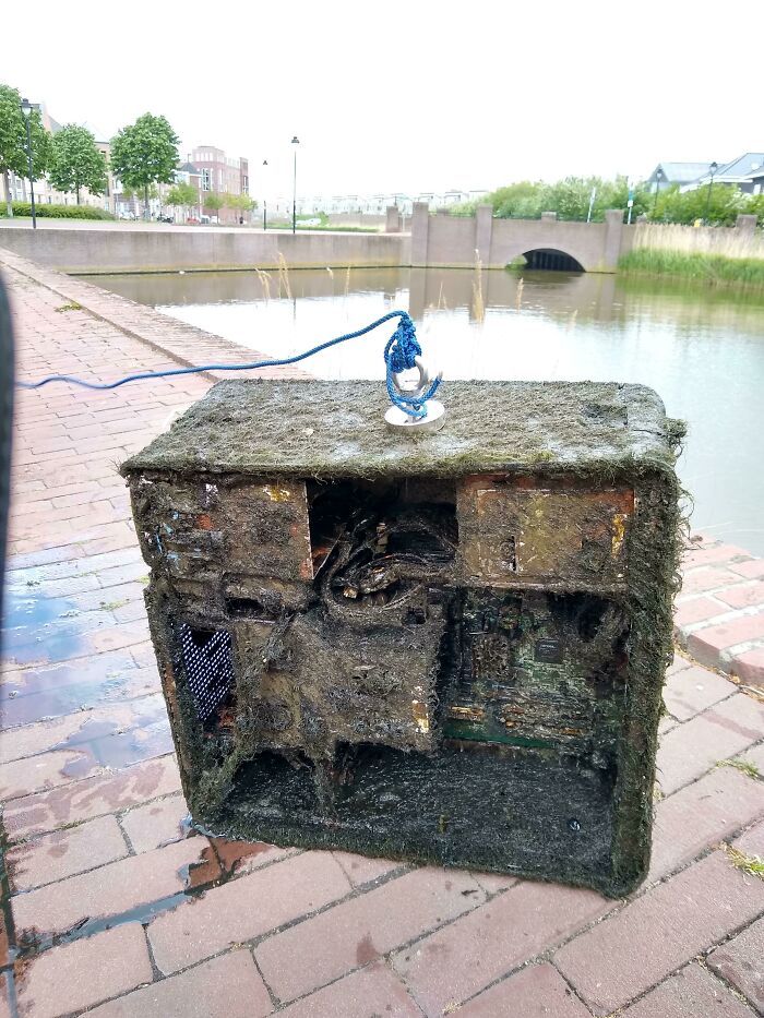 Alguien encontró esto pescando con imanes en un lago