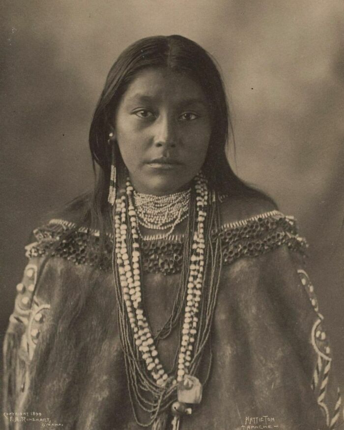 Portrait Of Hattie Tom, An Apache Native American, 1899