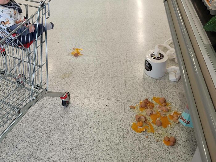 I Turned My Back For One Second And My Son Decided To Make An Omelette