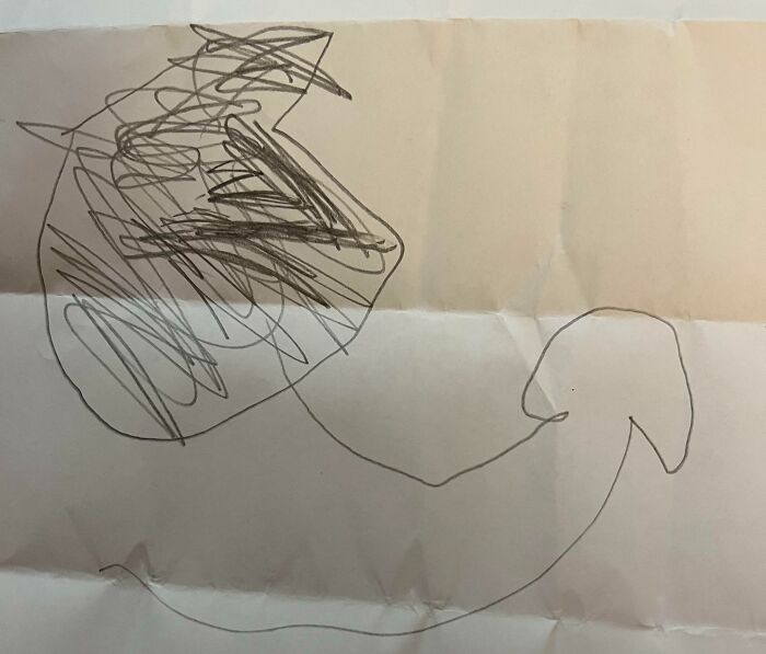 My Son's Teacher Needed To Talk To Me About The Gobbler He Drew In Class. This Is That Gobbler. He Is 4