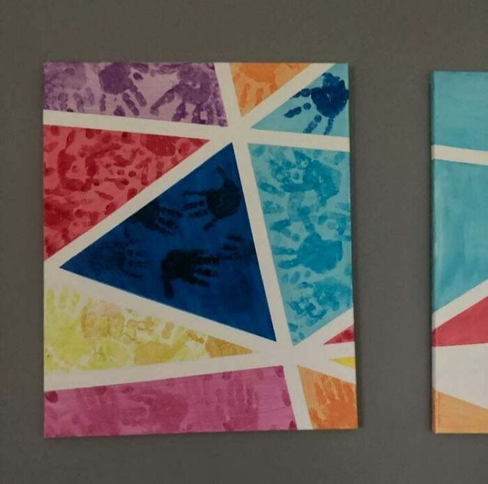 Our Childcare Provider Decided To Use Our Kids To Update Some Artwork That My Wife Had Made