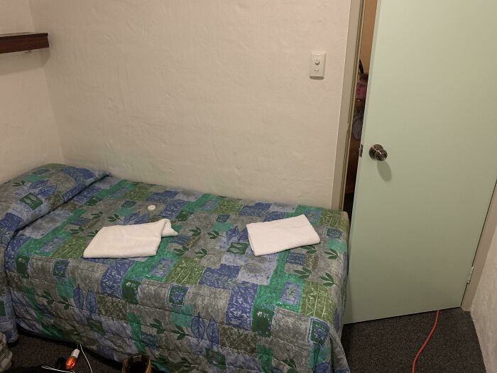 I Can't Close The Door In The Motel Room Because Bed Is In A Way