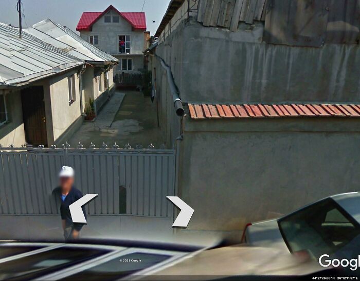 Guy Climbing Through Window With A Lookout?