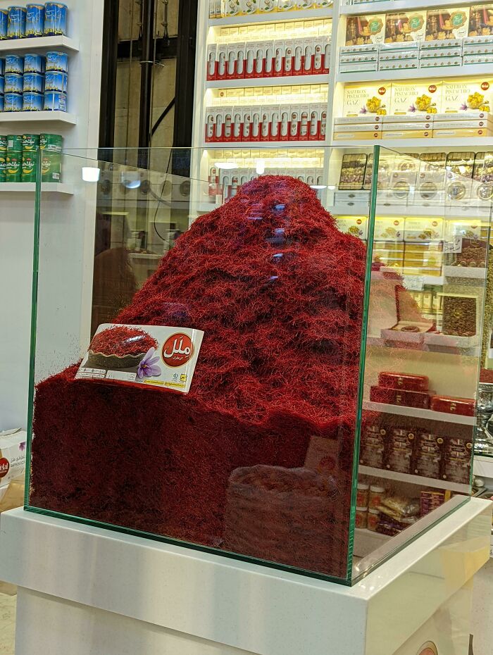 This Enormous Mountain Of Saffron In A Bazar In Tehran