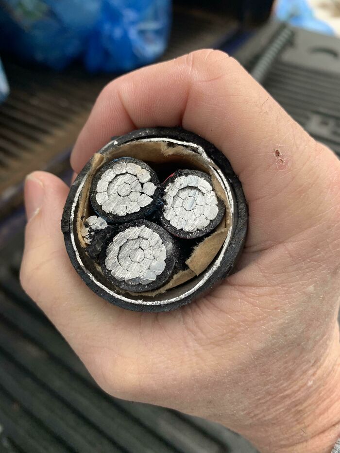 A Cross Section Of The Wire That Supplies Power To My House