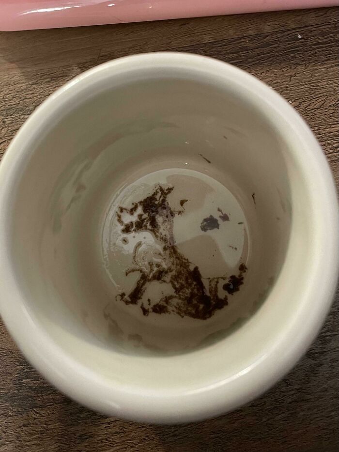 My Tea Residue Looks Like A Sitting Dog