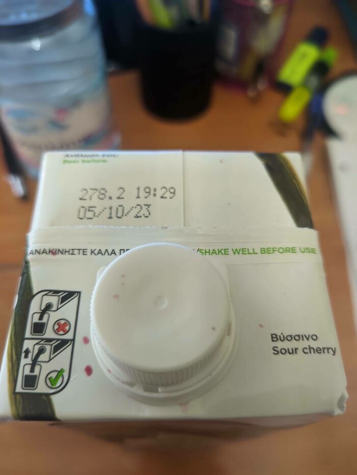 This Carton Of Juice Showing The Correct Way To Pour Juice Out Of It