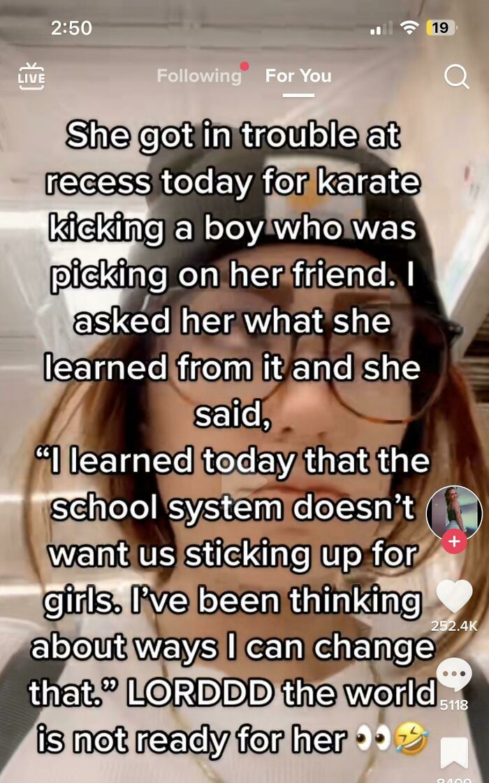 I Totally Believe Her Little Kid Said This. I Remember My Daughter’s First Words Were About The Socio-Political Landscape She Would Have To Overcome As A Woman