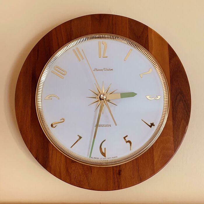 My Family’s Clock Since The 1960s. Just A Lil Sunburst For The Vibes