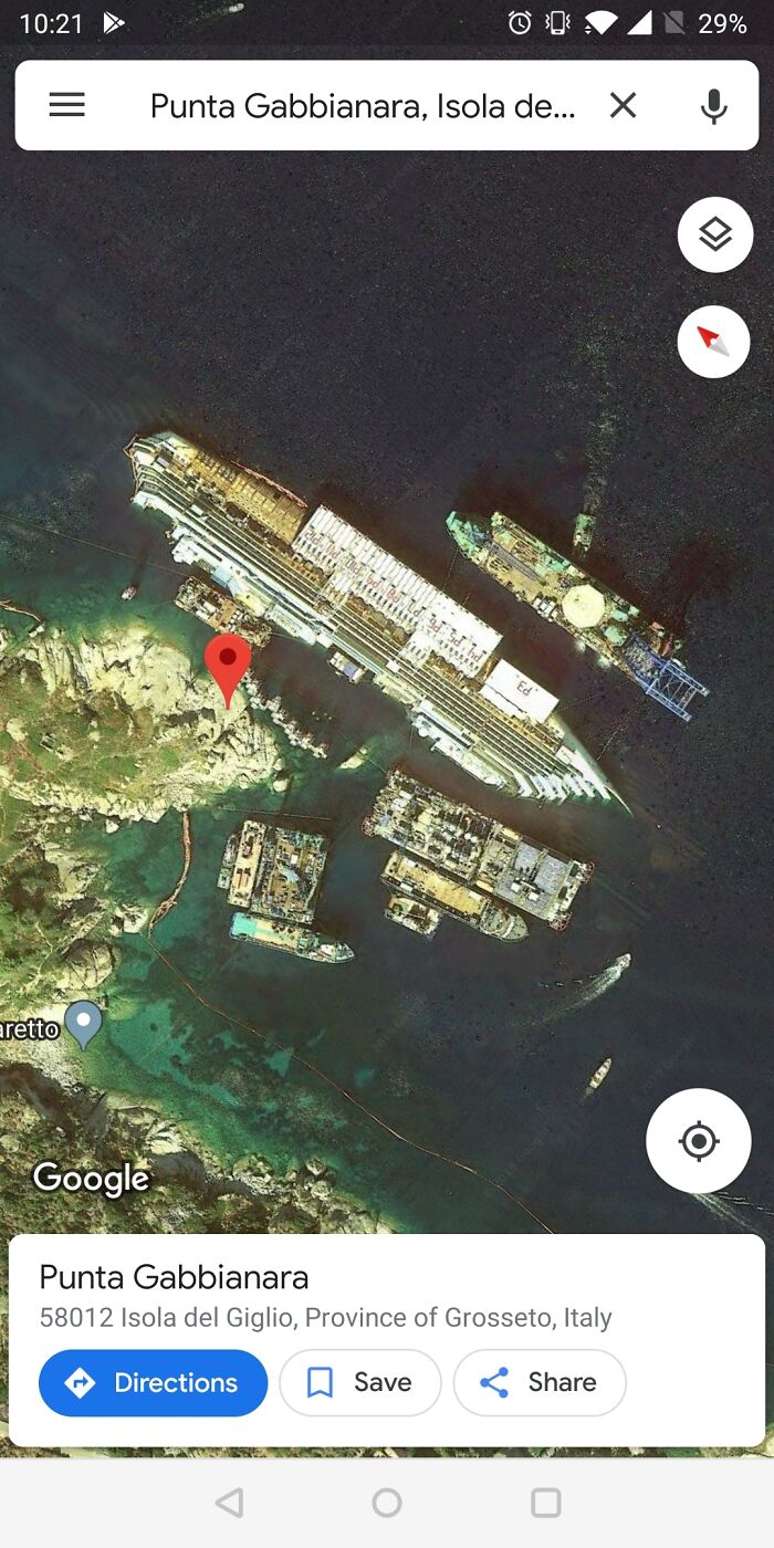 The Costa Concordia Cruise Ship