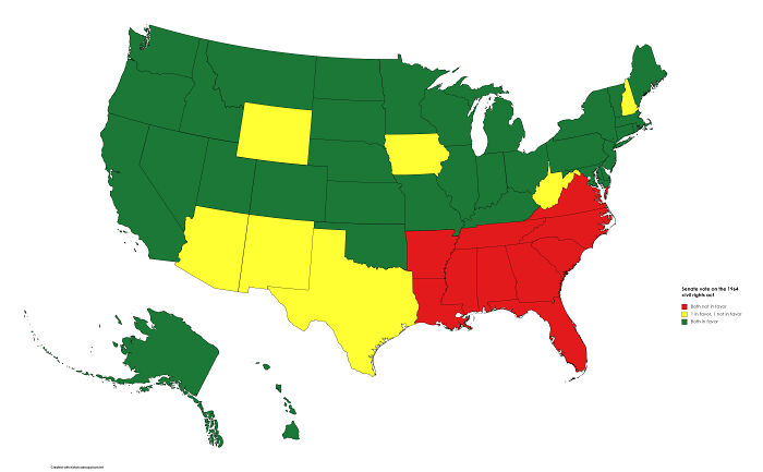 U.S. Senate Vote On The 1964 Civil Rights Act