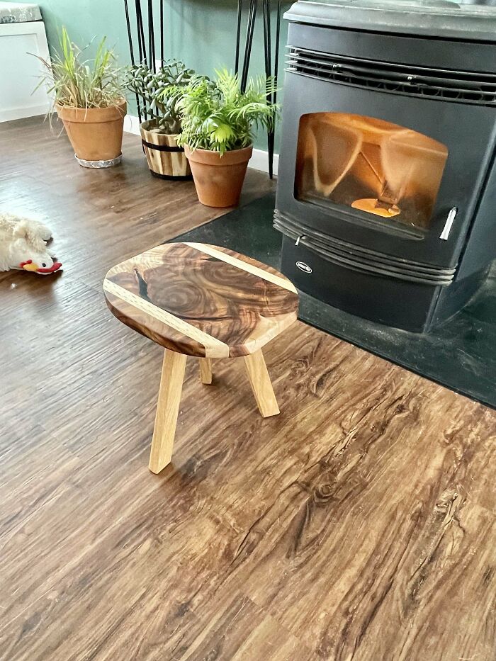 Wife Like To Dry Her Hair At The Stove So I Made Her A Stool