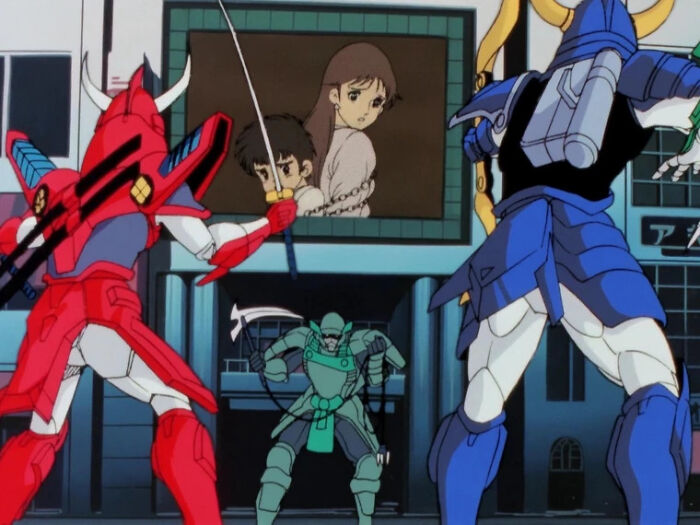 Ronin Warriors cartoon with Ryo and Hashiba