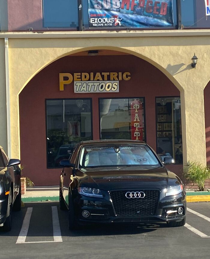 New Business Only Removed Half Of The Old Sign. That, Or You Can Now Ink Your Kids