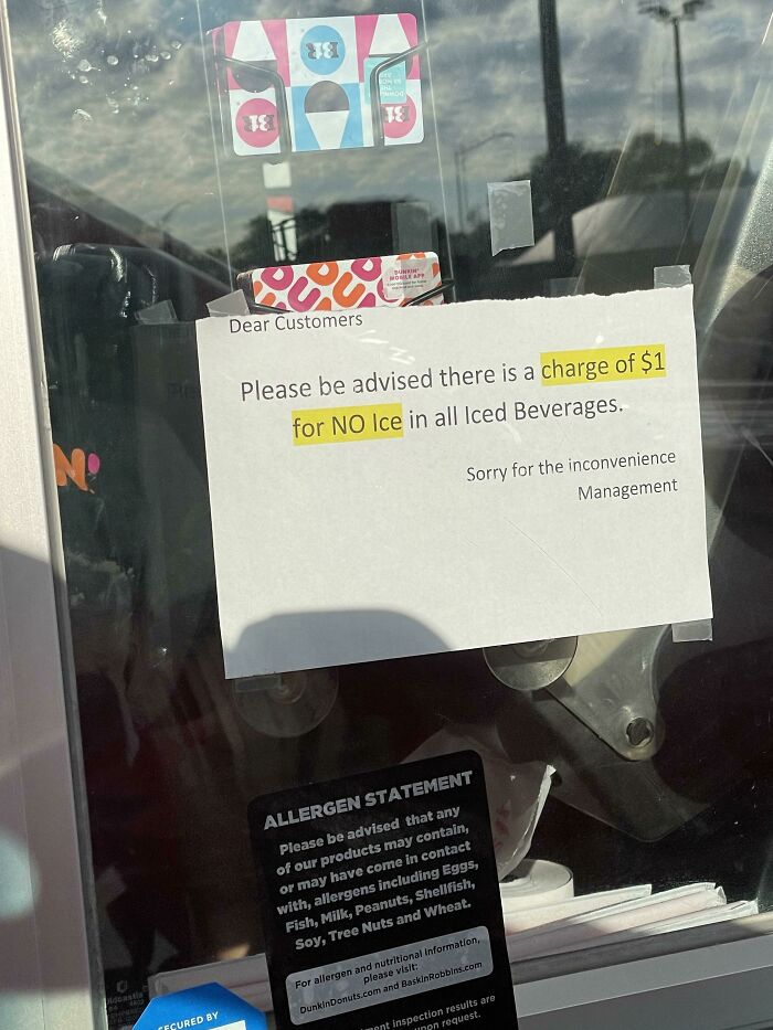 Dunkin’ Donuts By Me Blatantly Admitting That They Use Ice To Give You Less Coffee In Your Drink