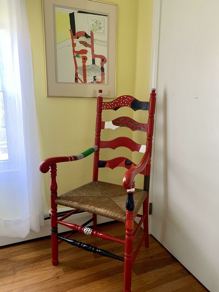 My Grandfather Painted A Painting Of A Chair That He Painted