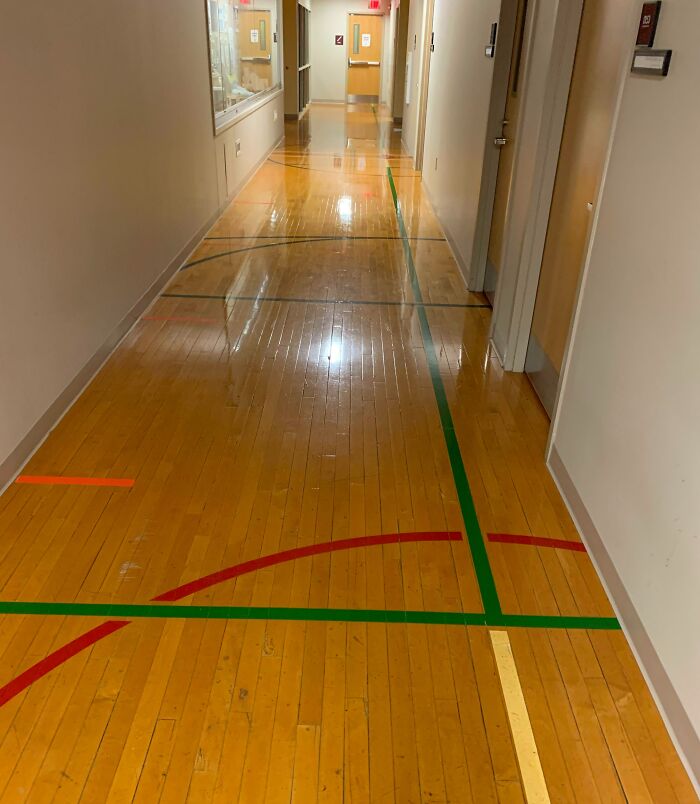 The Floor In The Design Building At My College Is The Basketball Court It Used To Be