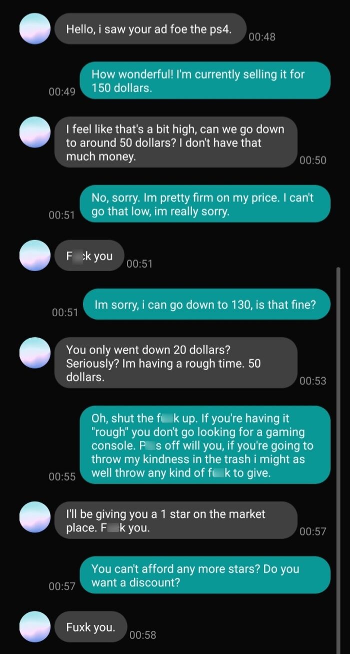 Piece Of Sh*t Contacting Me In The Middle Of The Night. Hate These Type Of People