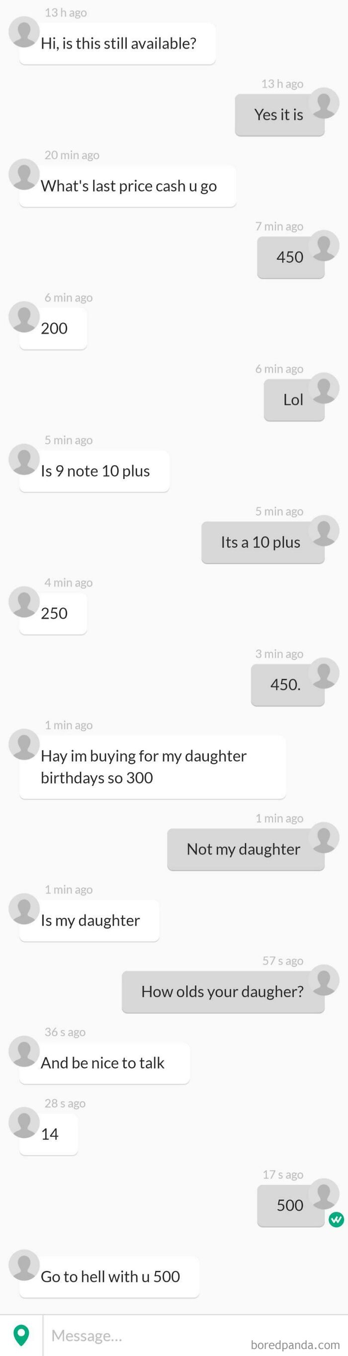 Forgot About This Gem From The Other Year From When I Was Trying To Sell My Old Phone!