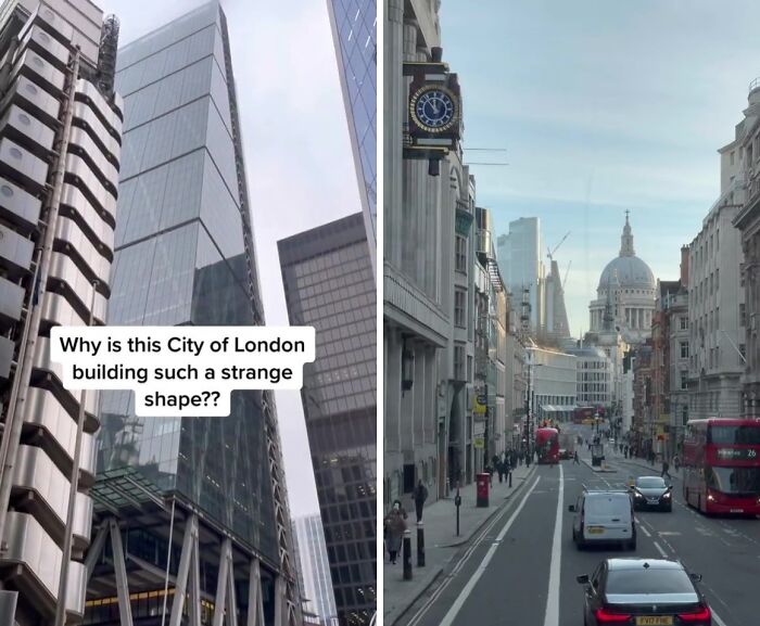 This City Of London Building Was Made A Triangular Shape To Not Block The View Of St. Paul's Cathedral From The River Thames