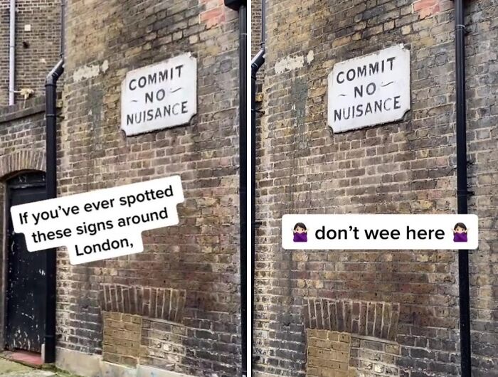 "Commit No Nuisance" Signs Mean You Can't Pee Here