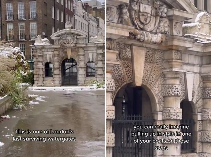 This Gate Is Actually A Watergate Marking The Spot Where The Thames Once Flowed