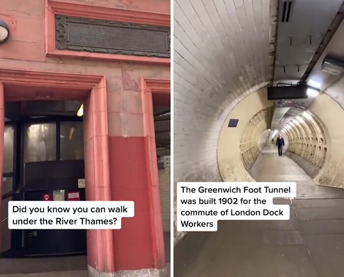 You Can Walk Through A Tunnel Under The River Thames