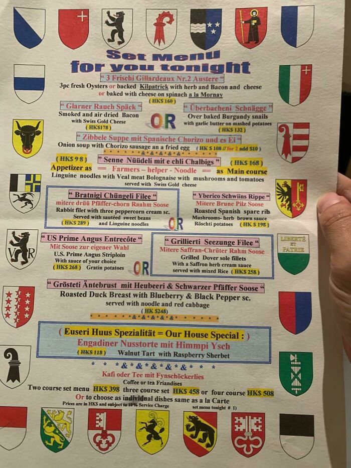 This Restaurant’s Menu