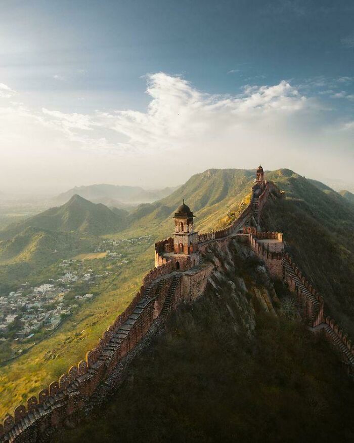 Jaipur Wall In Rajasthan, India
