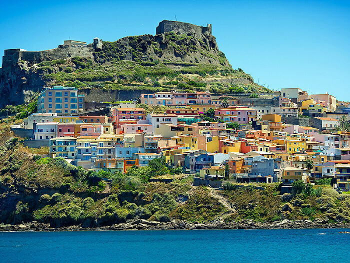Picture of colorful houses in Sardinia